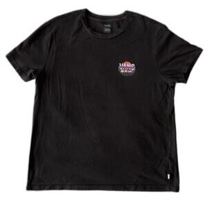 Vans Kid's XL Graphic T-Shirt Retro Style Black Short Sleeve Tee